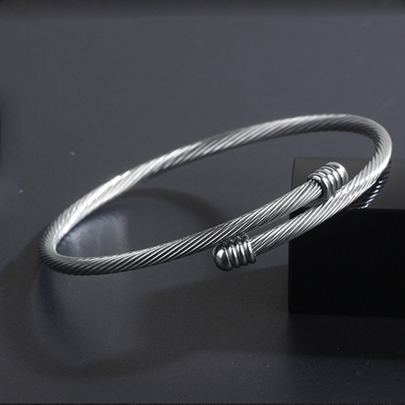 Vòng Tay Mặt Thép Titan Đơn Giản Thời Trang Phong Cách Hàn Quốc Cho Cặp Đôi