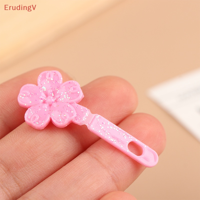 Bộ 2 Kẹp Tóc Hình Hoa Màu Hồng Mini Dành Cho Búp Bê Tỷ Lệ 1 / 6