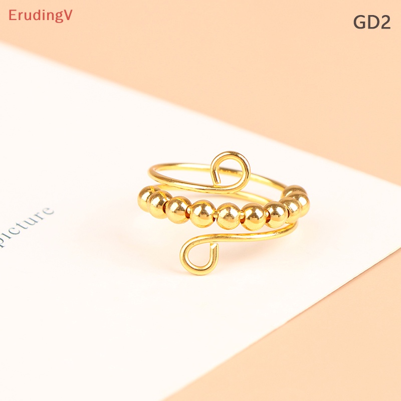 [ErudingV] Nhẫn Xoay Tự Do Giảm Căng Thẳng Đính Hạt Phong Cách Bohemian