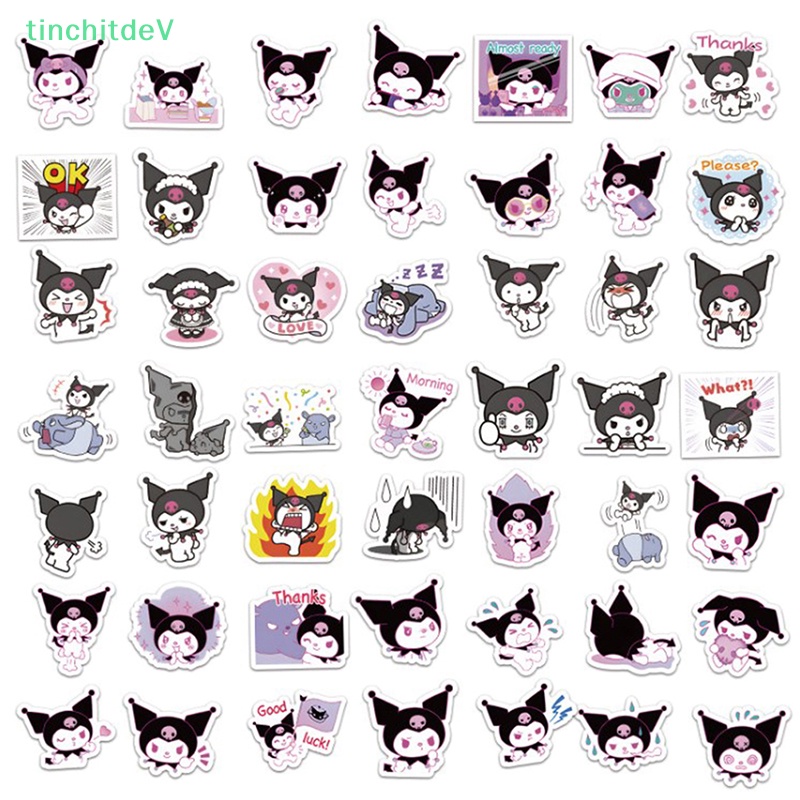 [TinchitdeV] Hình Dán Anime Kuromi Chống Thấm Nước Trang Trí Xe Đạp / Ván Trượt / Điện Thoại [Mới]