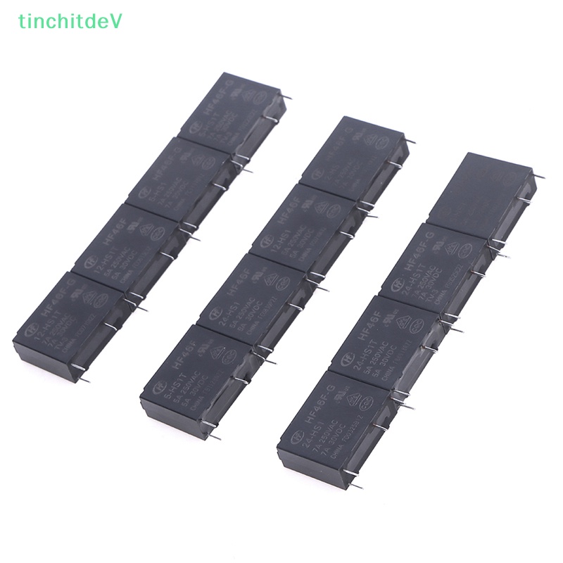 Rơ Le HF46F - G-5 / 12 / 24 - HS1 - HS1T 7A 5A 4Pin 250Vdc DC5V 12V 24V HF46F-1