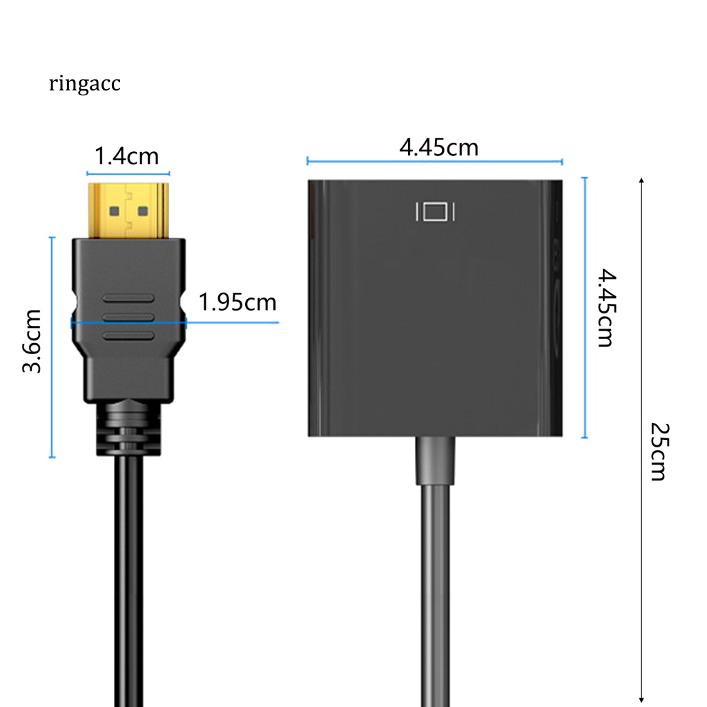 Giắc Chuyển Đổi 3.5mm Sang Cổng Micro USB Mạ Vàng 1080P HDMI Cho Máy Tính