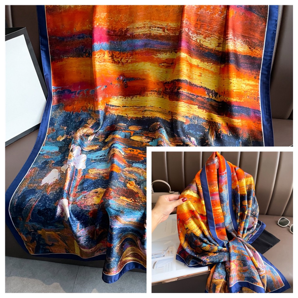 Khăn Quàng Cổ Cỡ Lớn 180 * 90CM Bằng Lụa Sang Trọng