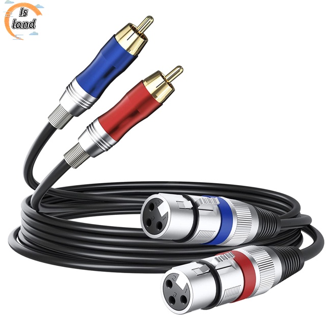 Dây Cáp Âm Thanh Xlr Kép 3-pin Sang Dual Rca