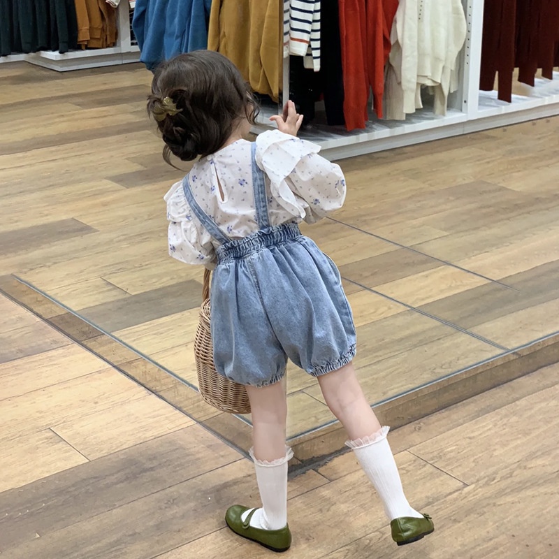 Yếm jean đùi bí dễ thương cho bé gái