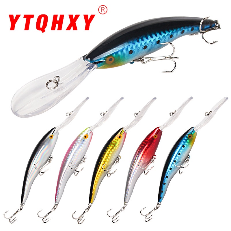 Mồi Câu Cá Giả Bằng Nhựa Cứng 15.8cm / 14.5g Kèm 6 Lưỡi Câu# Móc Treo Đồ Tiện Dụng Cho Dòng Xe Lake River