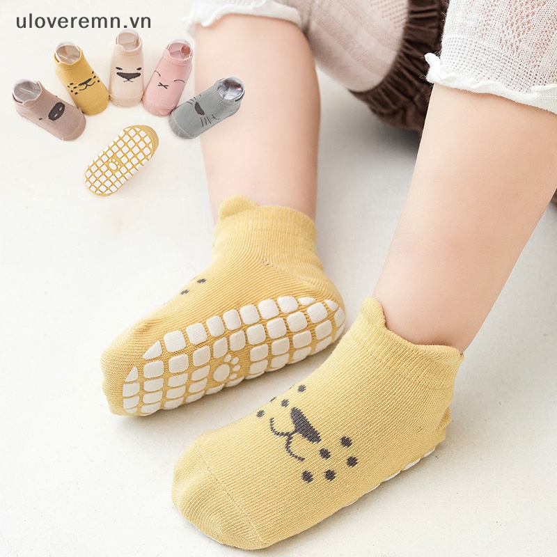 1 Đôi Tất Cotton Mềm Mại Thoáng Khí Chống Trượt Thời Trang Xuân Thu Cho Bé
