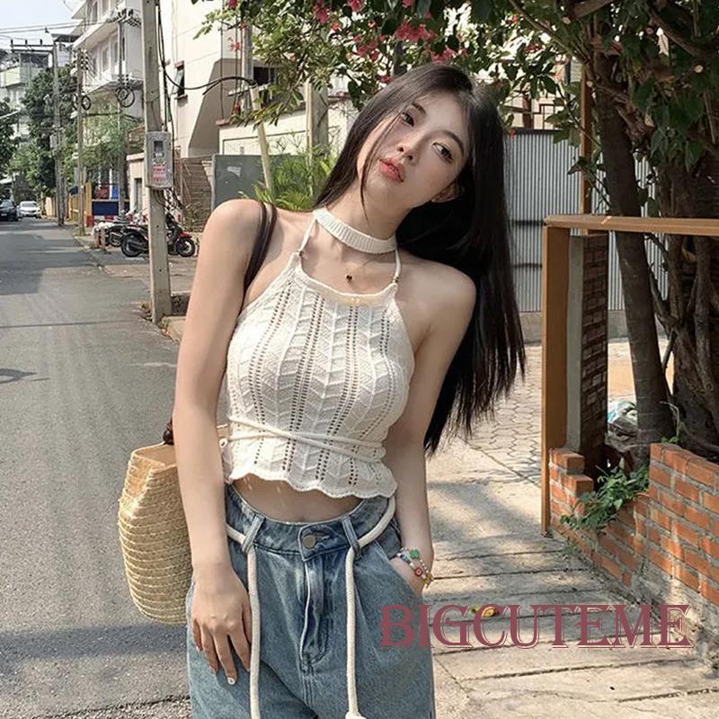 Áo Croptop Sát Nách Màu Trơn Ôm Dáng Thời Trang Mùa Hè Cho Nữ