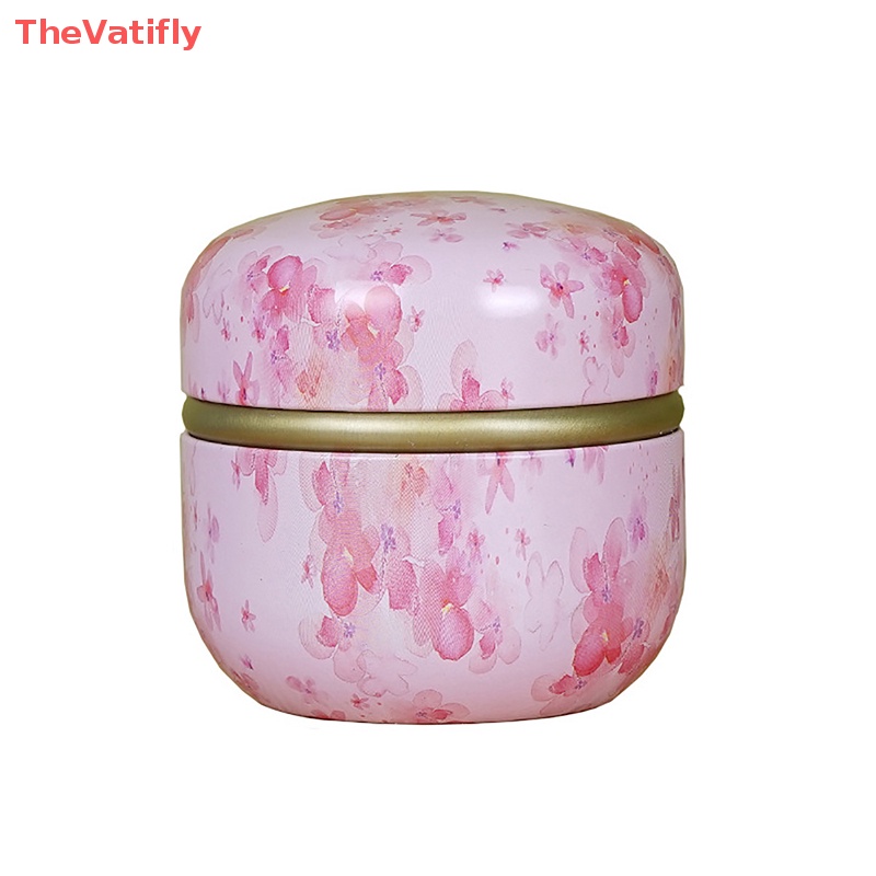 1 Hũ Thiếc Tròn Đựng Kẹo / Trà Có Nắp Đậy