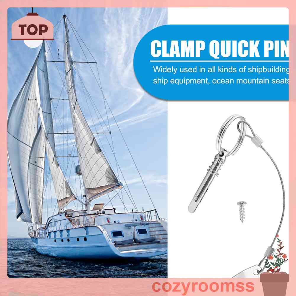 Chốt Bản Lề Bằng Thép Không Gỉ Tháo Gỡ Nhanh Kèm Dây Buộc Cho Tàu Thuyền