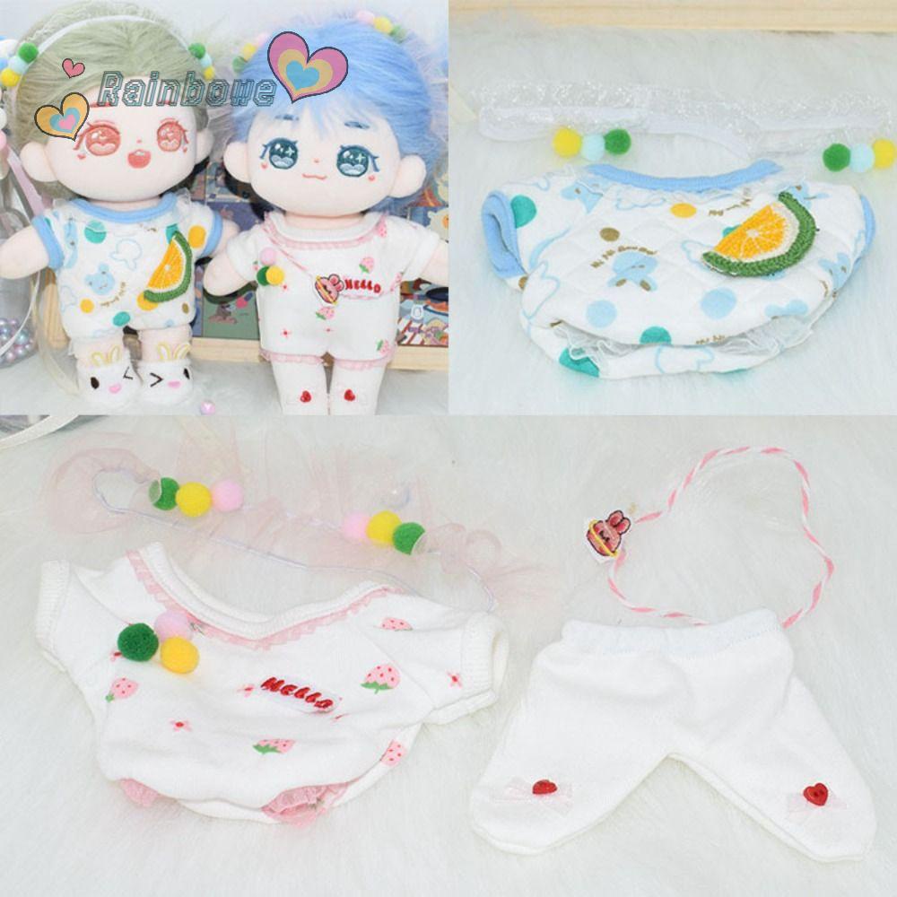Quần Áo Búp Bê Họa Tiết Cầu Vồng Dễ Thương Chất Lượng Cao
