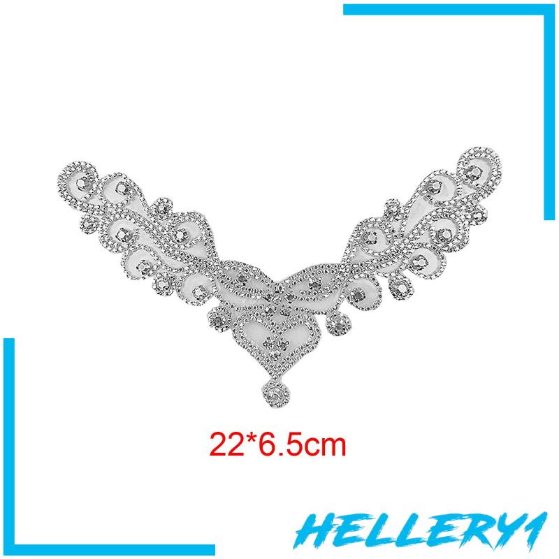 1 [Hellery1] Miếng Dán Cổ Áo Đính Kim Cương Giả Thủ Công DIY