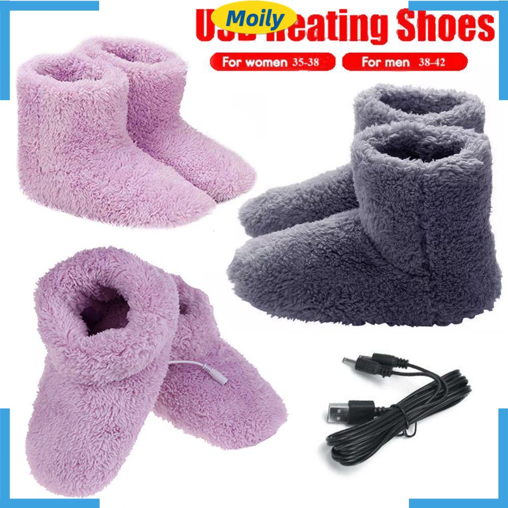 Giày Lông Giữ Ấm Chân Sạc USB Thoải Mái Tiện Dụng