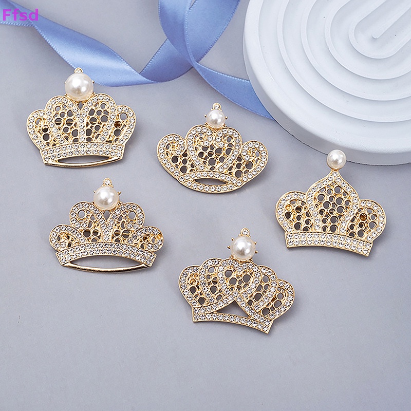 Ghim Cài Áo Hình Vương Miện Đính Đá Màu Vàng / Bạc Thời Trang Cho Nữ