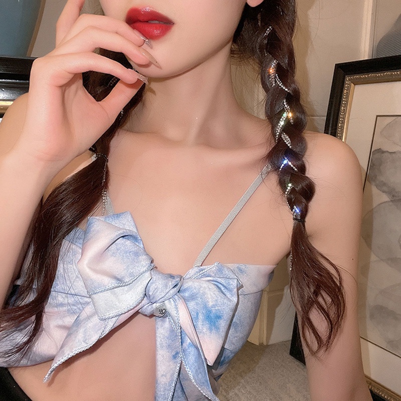 Kẹp Tóc Dây Xích Đính Pha Lê Lấp Lánh Thời Trang Cho Nữ