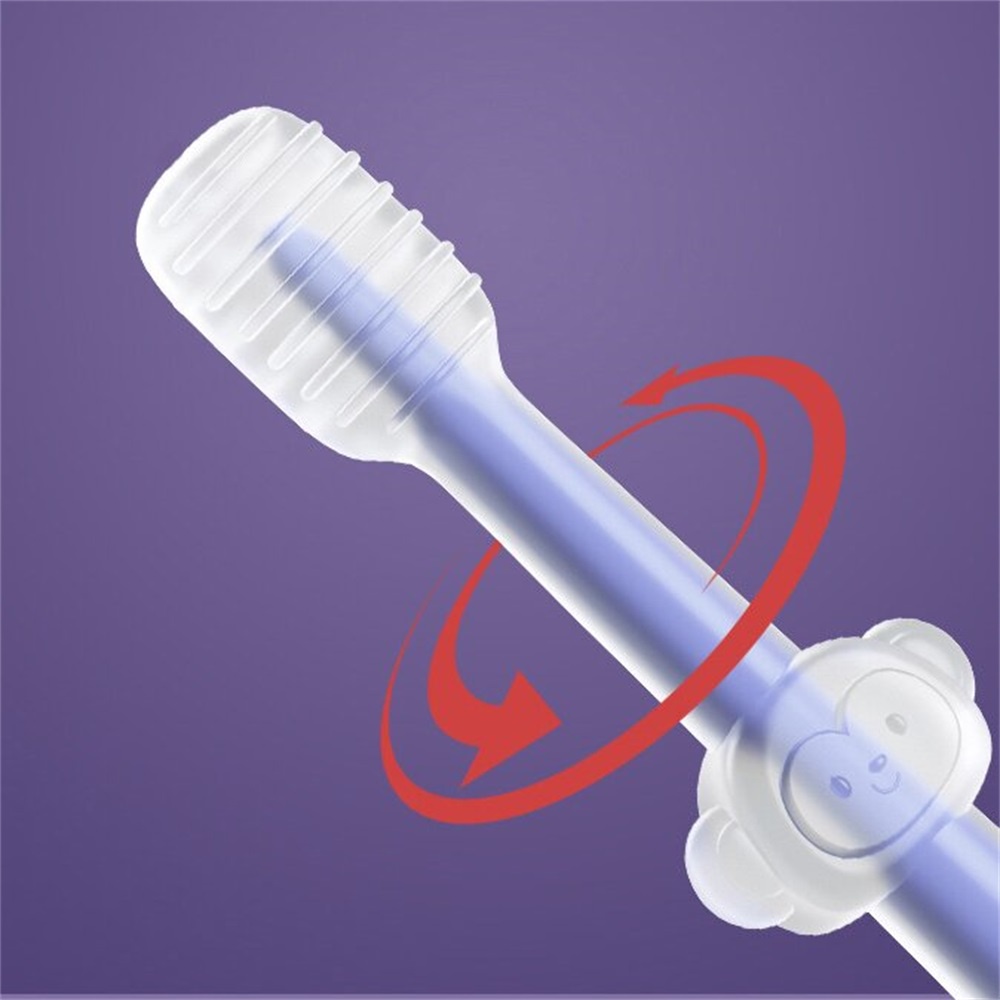 Bộ Bàn Chải Đánh Răng Bằng Silicone An Toàn Dành Cho Trẻ 0-2 Tuổi