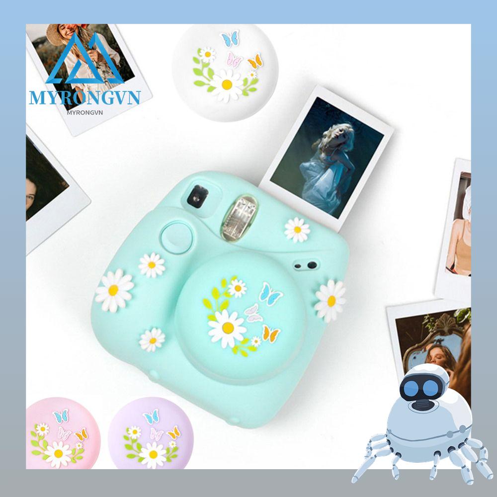 Nắp Bảo Vệ Ống Kính Máy Ảnh Fujifilm Instax Mini7 + / 11 Bằng Silicon Họa Tiết Hoa Cúc Xinh Xắn