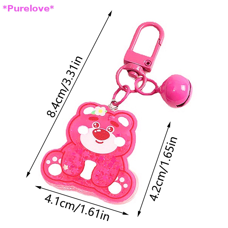 Móc Khóa Hình Gấu Dâu Tây Xinh Xắn Mới