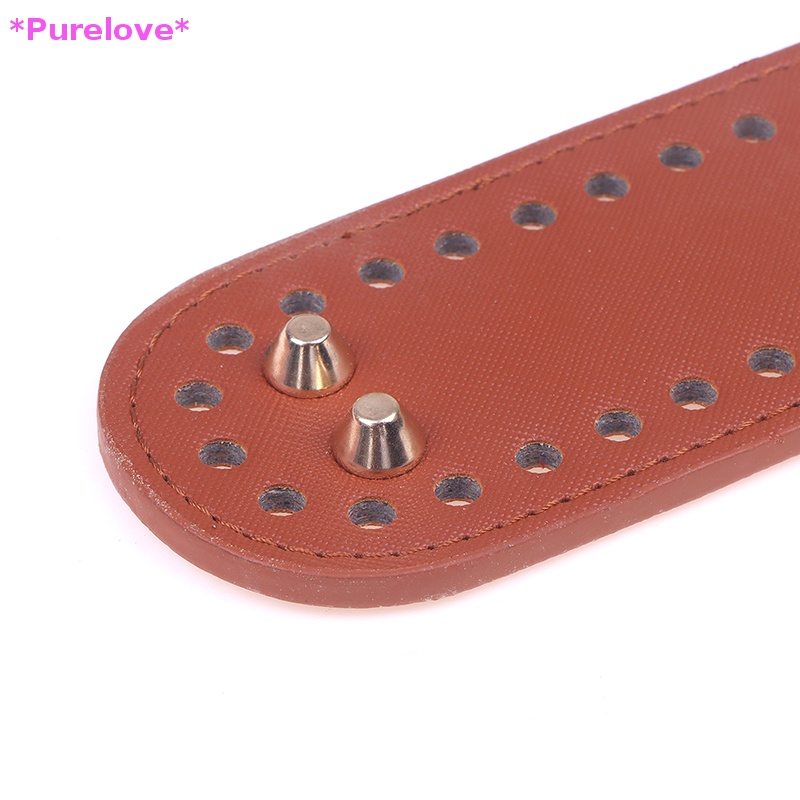 1 Túi Xách Da PU Dệt Kim Thủ Công Đế Dài Thiết Kế Dễ Thương Mới