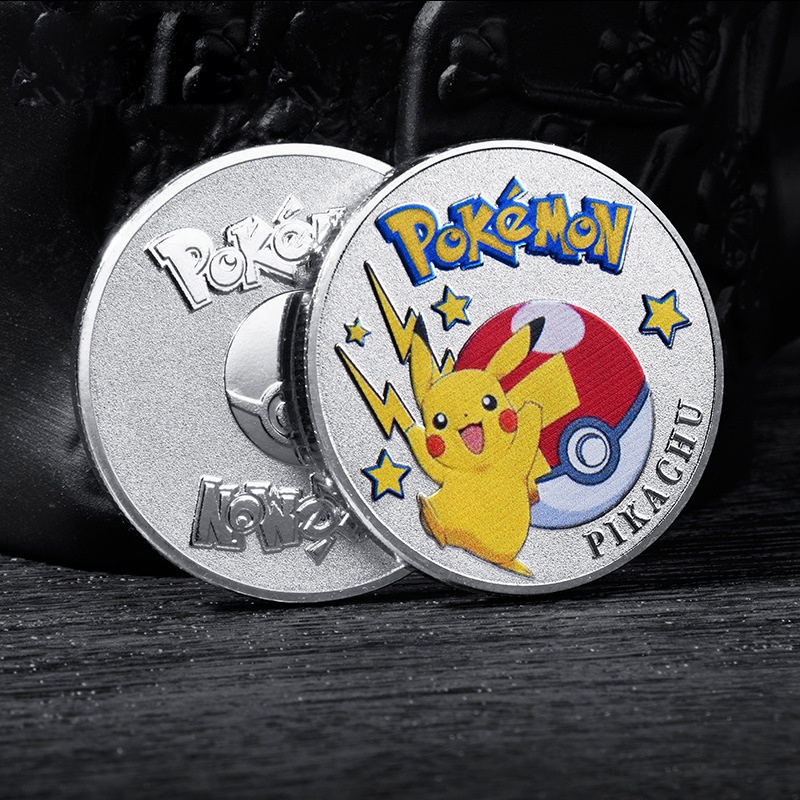 Đồng Xu Kỉ Niệm Mạ Vàng In Hình Pokemon Pikachu Đáng Yêu Cho Bé