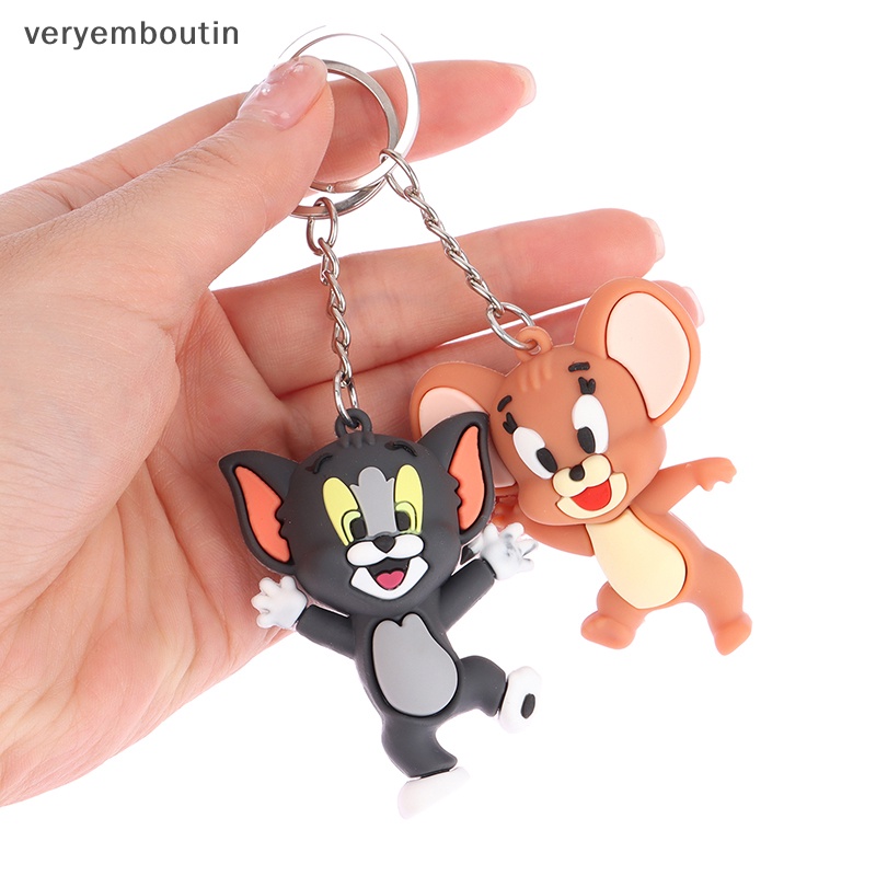 Móc Khóa Hình Mèo Chuột Hoạt Hình Dễ Thương