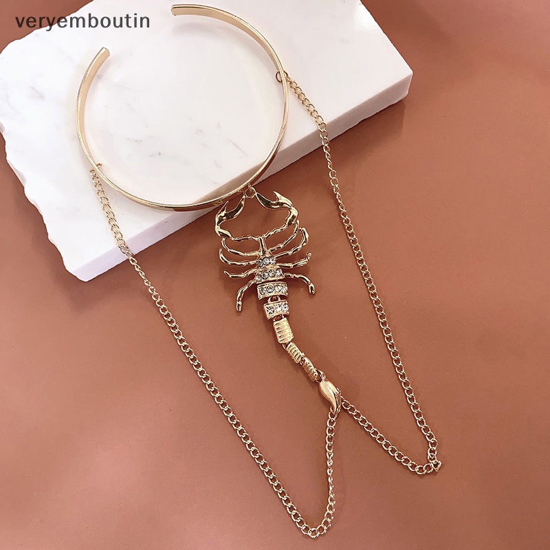 Vòng Đeo Cánh Tay Hình Bọ Cạp Đính Đá Phong Cách Retro Cho Nữ