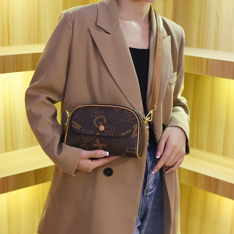 Túi Đeo Chéo mini In Họa Tiết Khối Màu Sắc Phong Cách Cổ Điển Thời Trang Cho Nữ