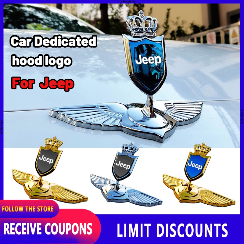 Chất Lượng Cao Sửa Đổi Kim Loại 3D Đứng Xe Phía Trước Hood Quốc Huy Miếng Dán Góc Cánh Biểu Tượng Hu