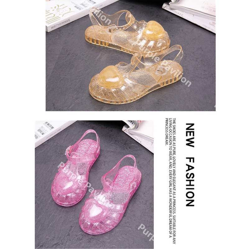 ✿Hàng Có Sẵn! Hộp Đựng Tai Nghe✿ Xăng đan Công Chúa Đế Mềm Khoét Lỗ Trái Tim Có Đèn LED Phát Sáng Cho Bé Gái