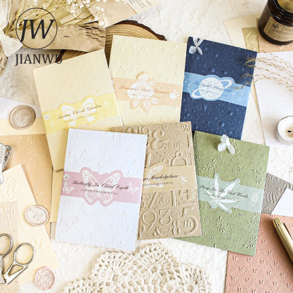 Bộ 10 Tấm Giấy Nổi Hình Đám Mây Phong Cách Vintage Sáng Tạo DIY