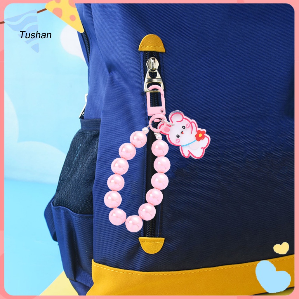 Móc Chìa Khóa Dạng Hạt Nhiều Màu Sắc Không Phai Chống Trầy Xước Chống Thất Lạc Hình Gấu / Thỏ Hoạt Hình