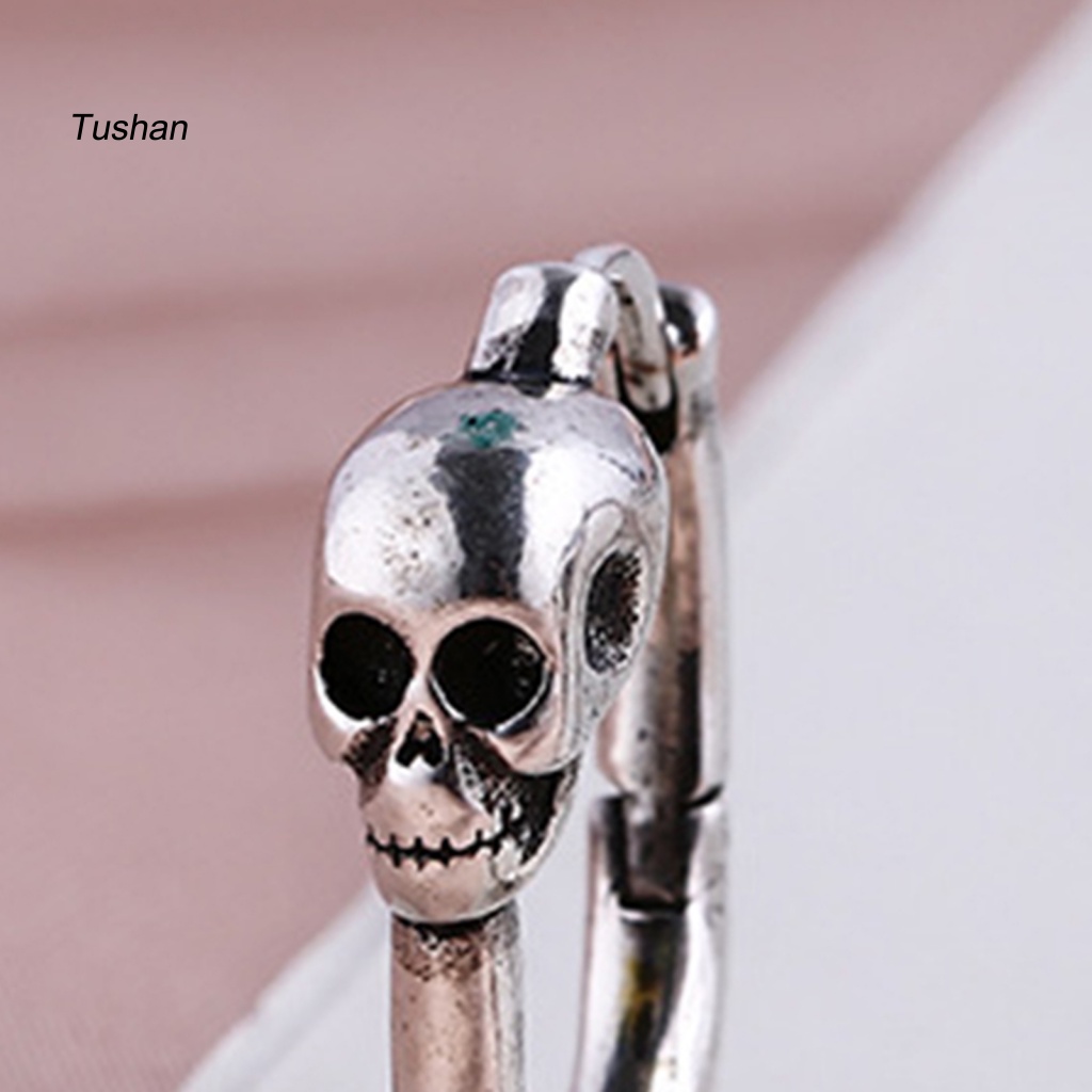 1 Khuyên Tai Hình Đầu Lâu Phong Cách Hip Hop Punk Cá Tính