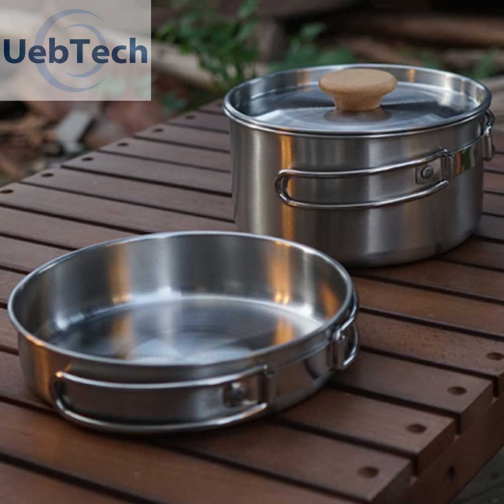 Bộ Dụng Cụ Nấu Ăn Bằng Thép Không Gỉ Tiện Lợi Khi Đi Du Lịch