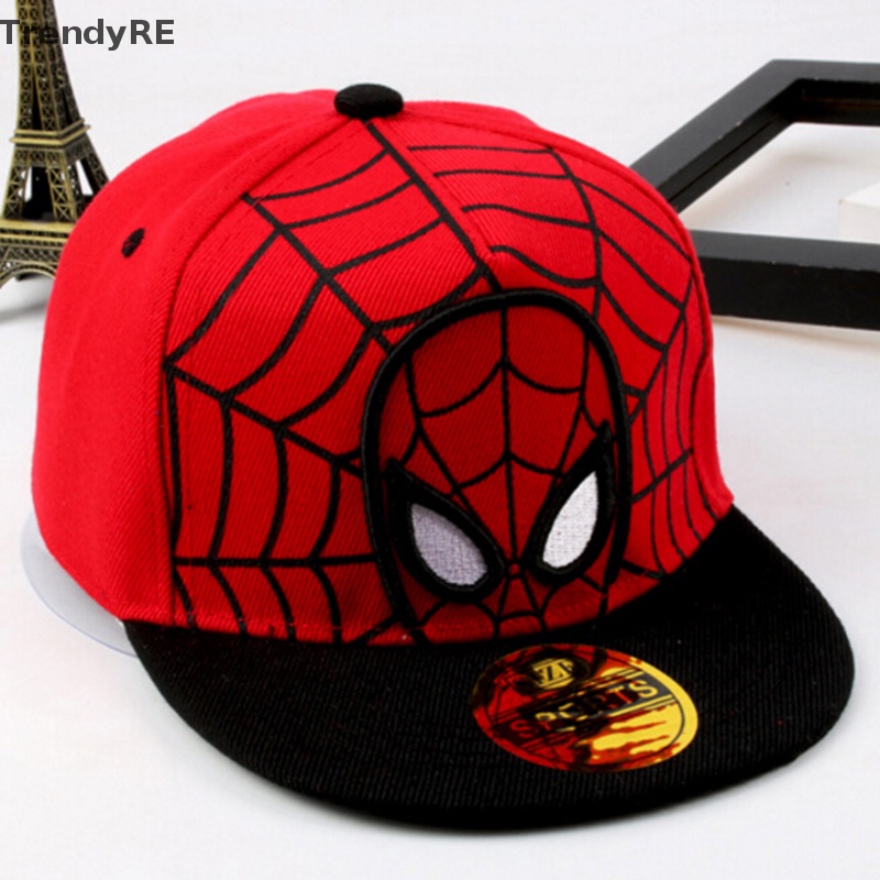 Mũ Bóng Chày Phẳng In Hình Người Nhện Hoạt Hình Phong Cách Hip Hop Đường Phố Hợp Thời Trang Phụ Kiện Chuyên Dụng Dành Cho Xe Hơi