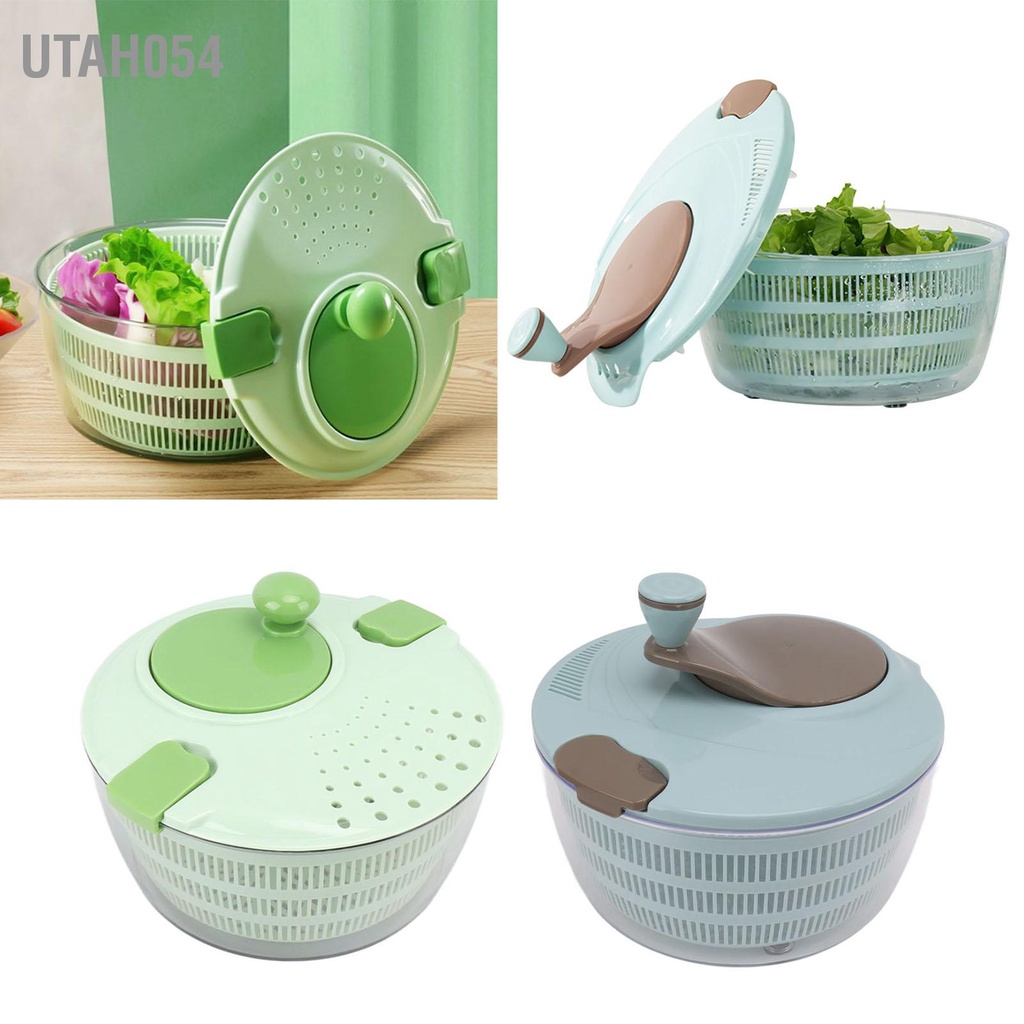 Utah054 Salad Spinner Tiết kiệm thời gian bằng nhựa Trộn nhanh Máy giặt rau có thể xoay được cho nhà bếp
