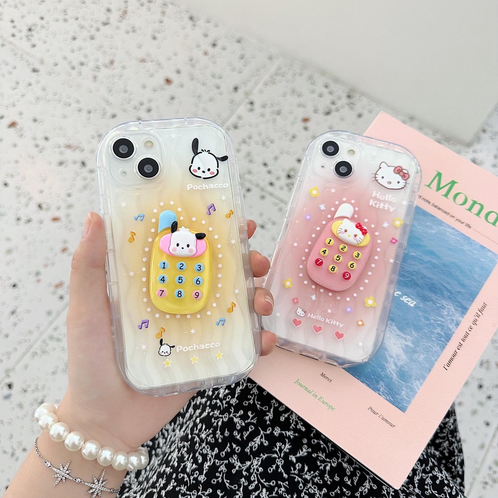 Ốp Điện Thoại Silicon TPU Mềm Trong Suốt In Họa Tiết Hoạt Hình 3D Dễ Thương Chống Sốc Cho iPhone 13 12 11 Pro Max 14 Plus