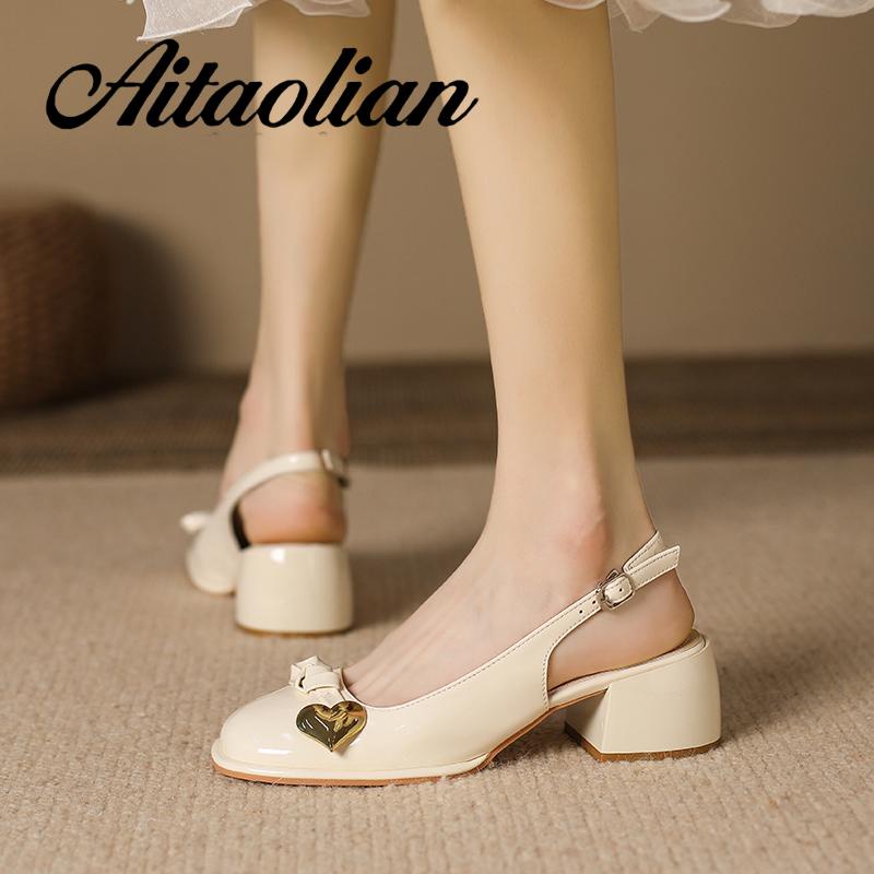 Xăng đan Cao Gót 5cm Bằng Da Mềm Đính Ngọc Trai Thời Trang Dành Cho Nữ