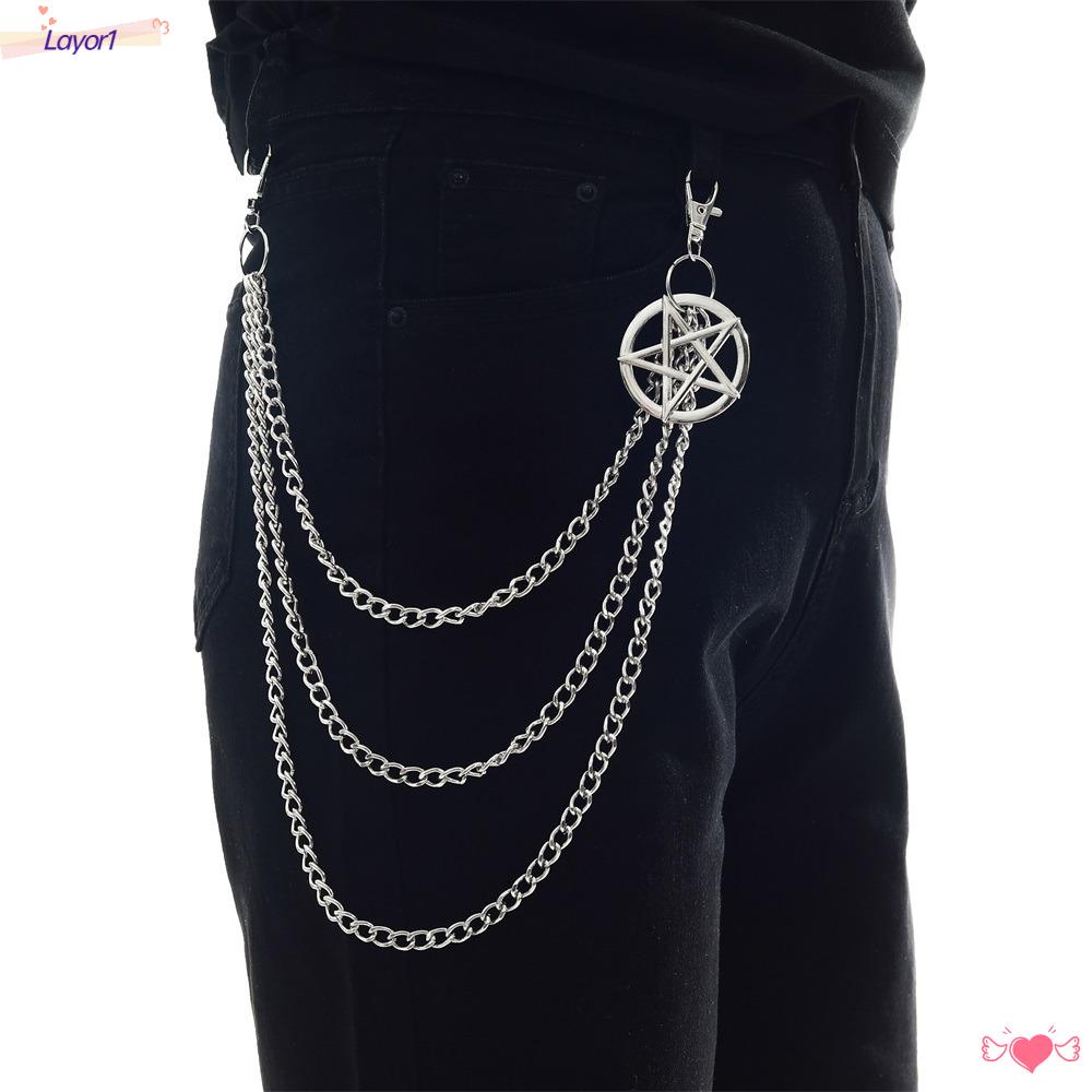 Layor1 Móc Khóa Harajuku Gothic Hình Ngôi Sao Năm Cánh Cho Nam Và Nữ