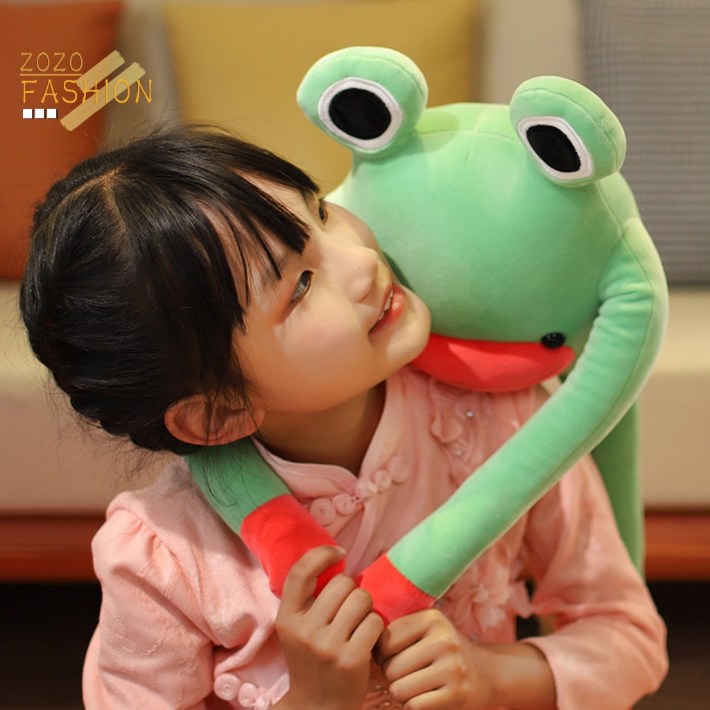 Đồ chơi nhồi bông Hình Ếch Hoạt Hình Bằng Cotton PP Mềm Mại