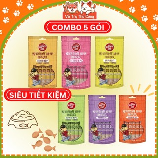 Combo 5 gói Súp thưởng Wanpy Happy cho Mèo