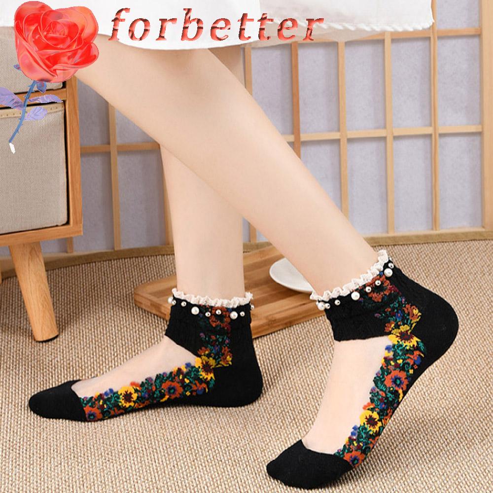 Vớ Lưới Cổ Thấp Trong Suốt Thời Trang Mùa Hè