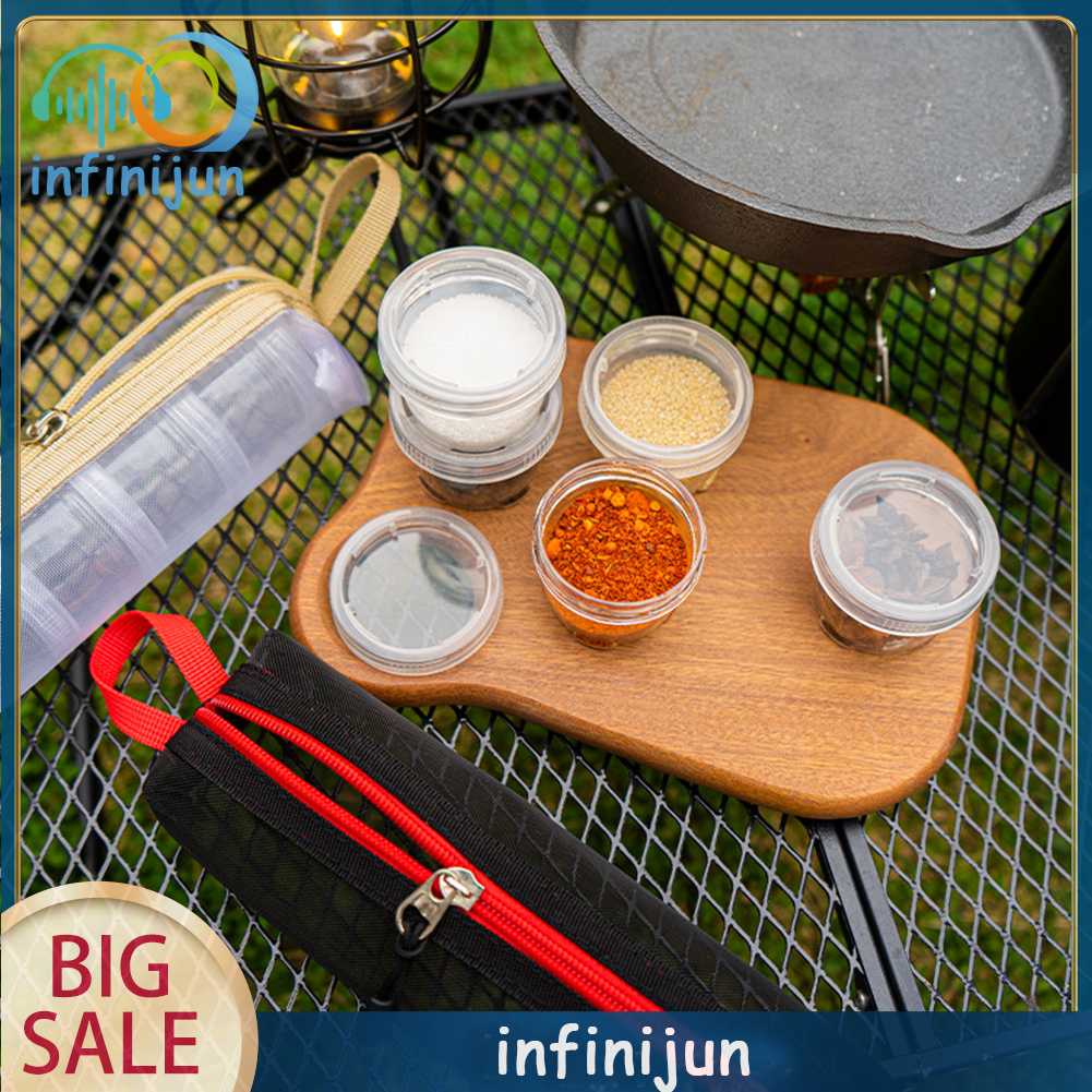 Set 5 Hộp Đựng Gia Vị 40ml Tiện Lợi Cho Các Hoạt Động Ngoài Trời