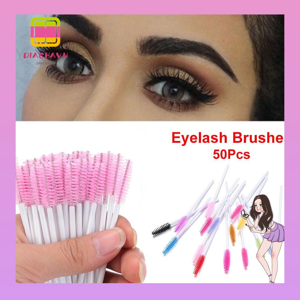 Set 50 Cọ Chuốt Mi Trang Điểm Làm Đẹp|Dụng Cụ Cầm Tay Hỗ Trợ Ghép Mascara