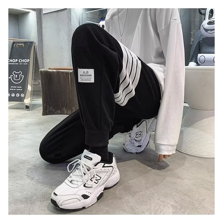 Quần Thể Thao Dài Viền Chữ Tương Phản Thời Trang Xuân Thu Cho Nam