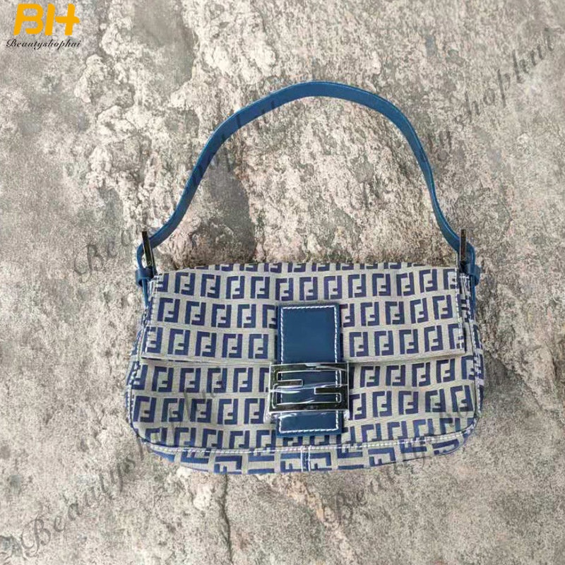 Túi Đeo Chéo Canvas Da Vintage Âu Mỹ Màu Xanh Dương Mới Cho Nữ