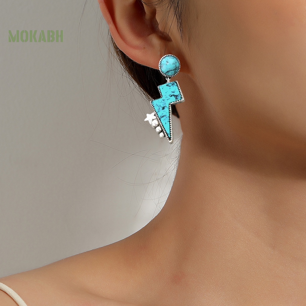 1 Đôi Bông Tai Hình Ngôi Sao Năm Cánh Phong Cách Bohemian Thời Trang Cho Nữ