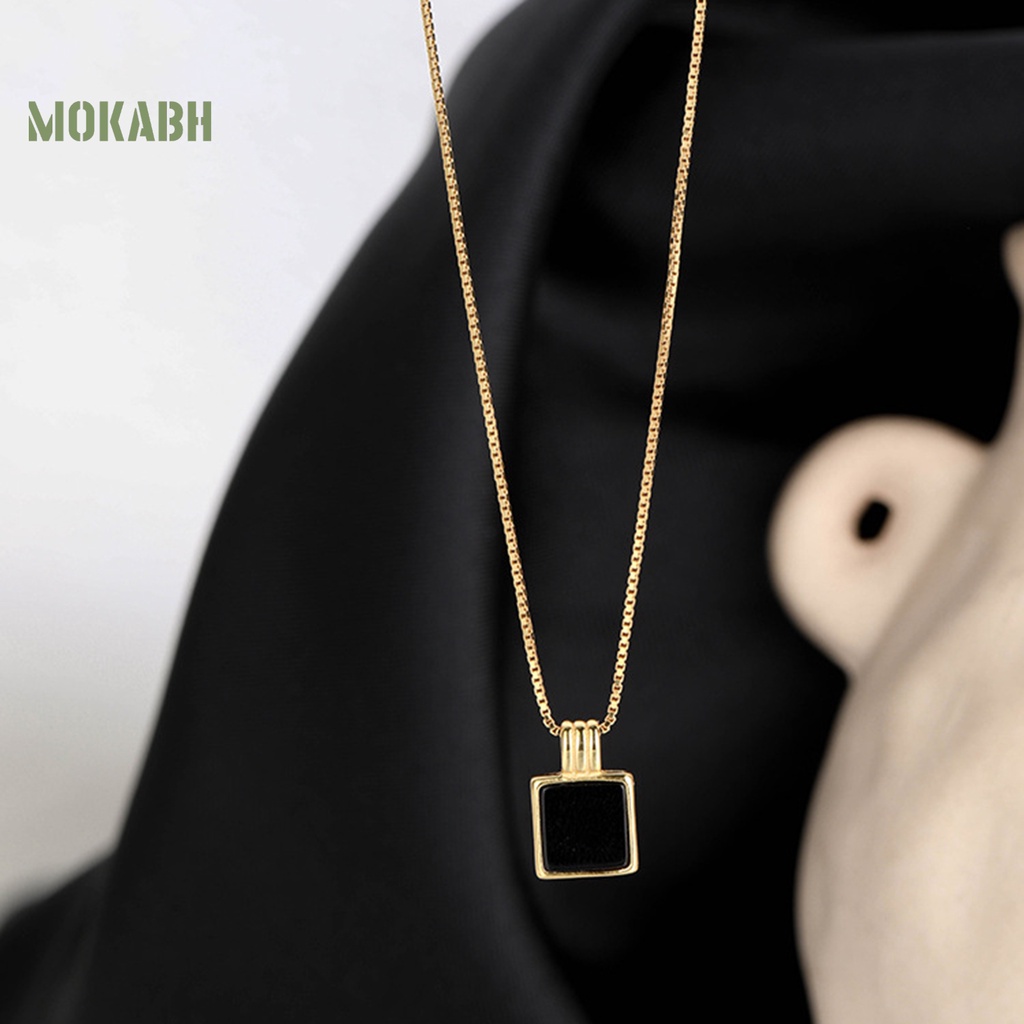 Vòng cổ Mặt Hình Vuông Màu Vàng / Bạc Sang Trọng Thời Trang Cho Nữ