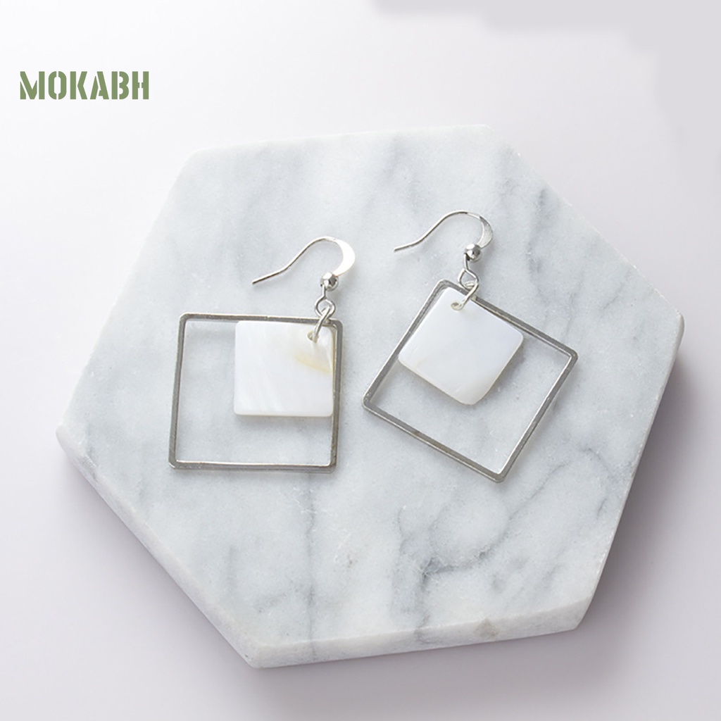 1 Cặp Bông Tai Dáng Dài Hình Vỏ Sò Thời Trang Thanh Lịch Thoải Mái