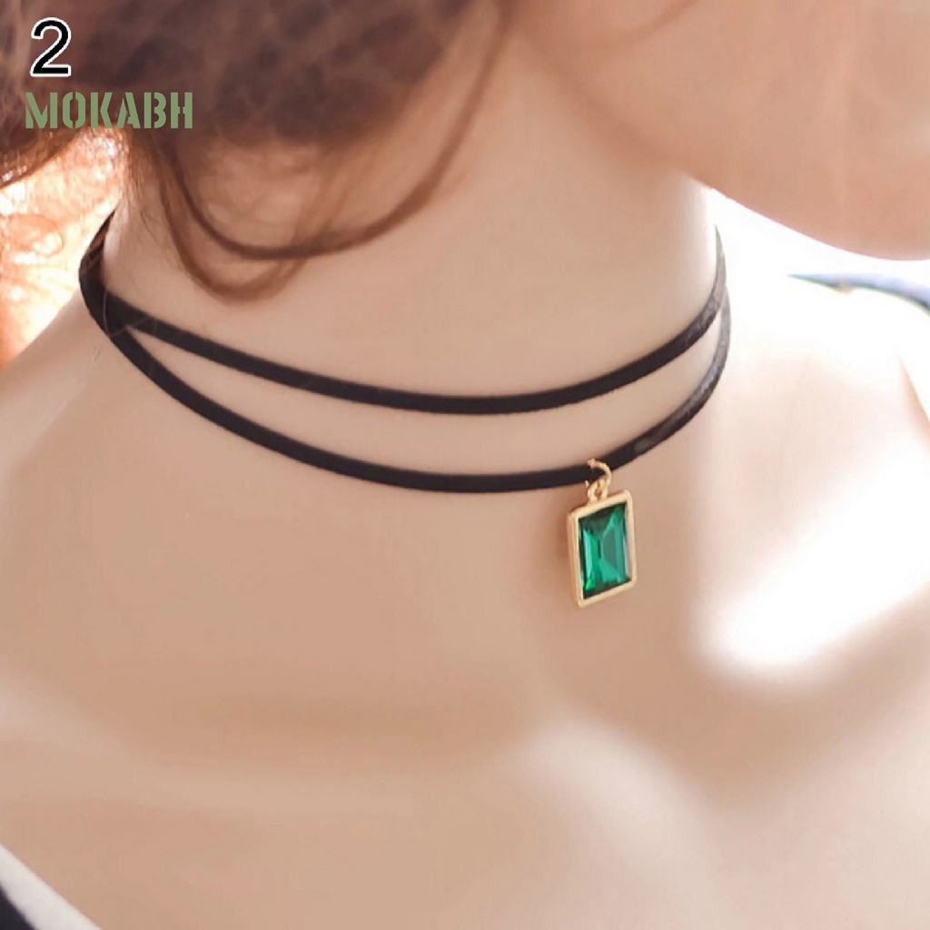 Vòng Cổ Choker Dây Nhung Đen Hai Lớp Thời Trang Dự Tiệc