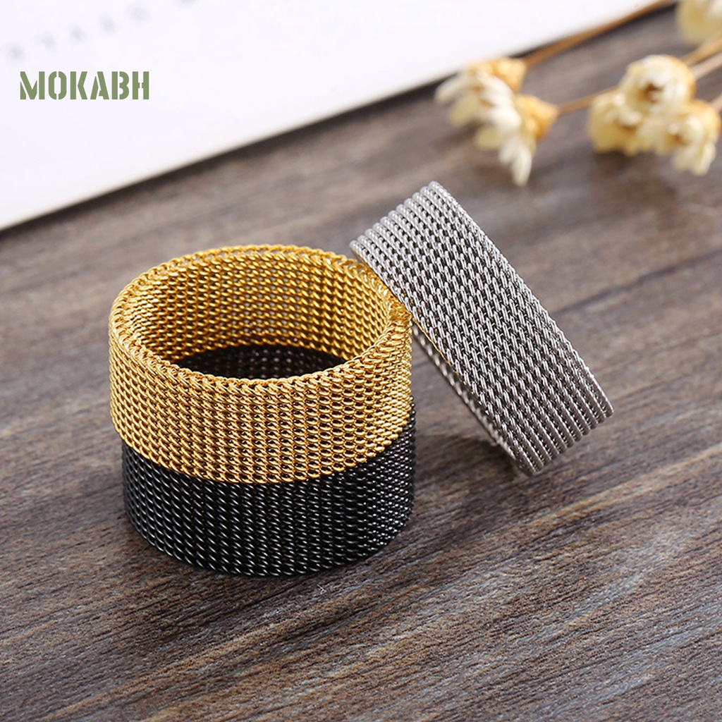 [Mới] Nhẫn Unisex Bằng Thép Không Gỉ Nhẹ Trang Trí Đơn Giản Màu Sắc Sống Động Không Dị Ứng Dễ Phối Đồ